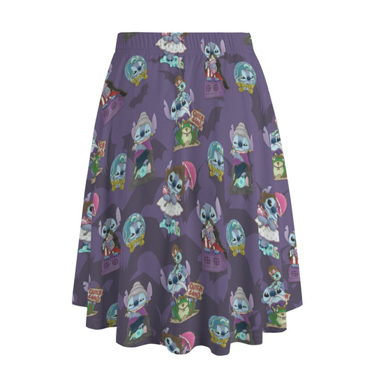 Haunted Alien Portraits - Women’s Pocket Midi Skirt