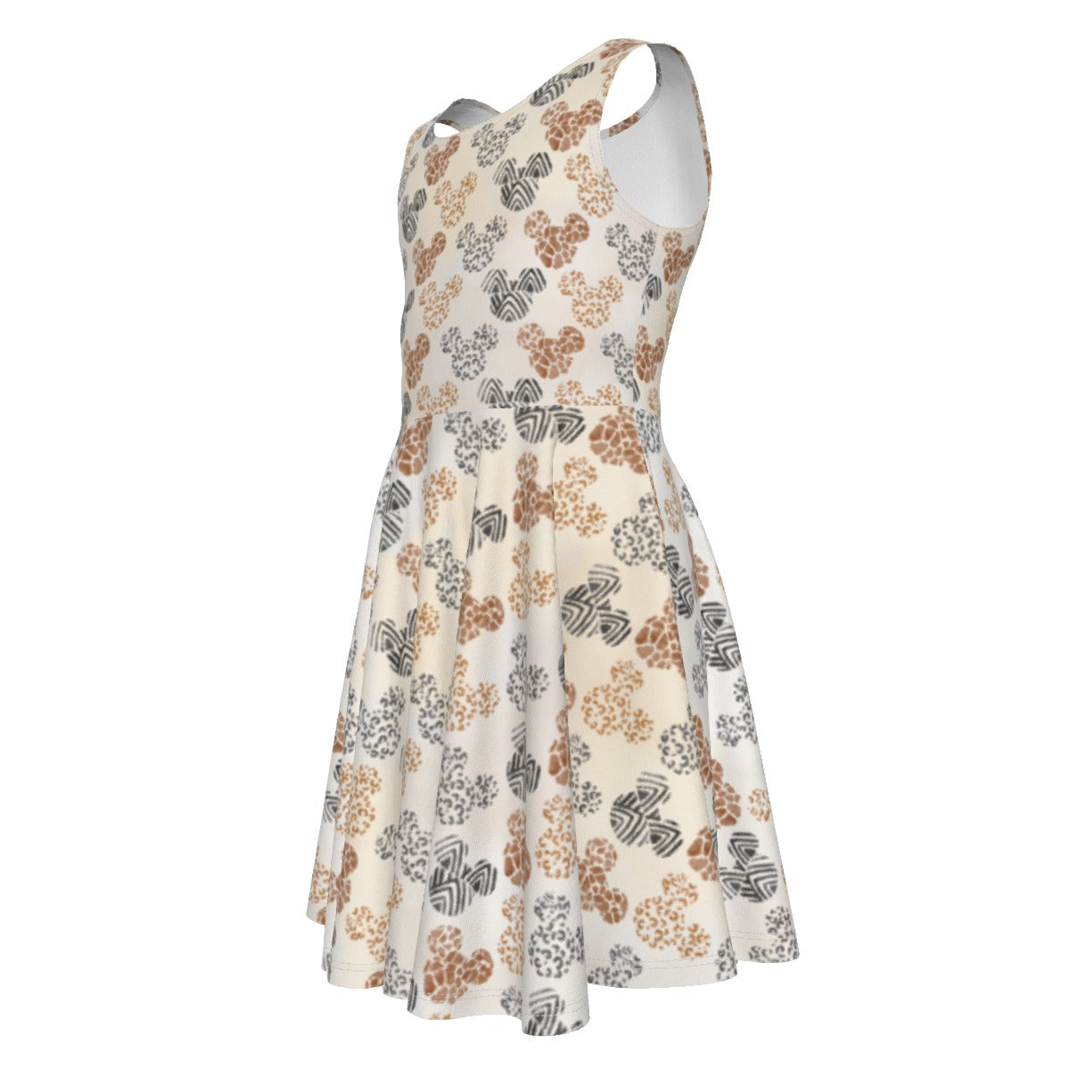 Safari Mouse Ears - Kid's Sleeveless Skater Dress