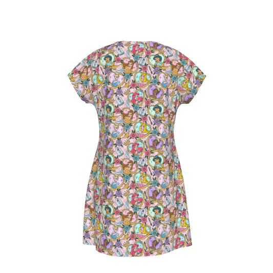 Tattoo Hearts Royal Icons - Women's T-Shirt Dress