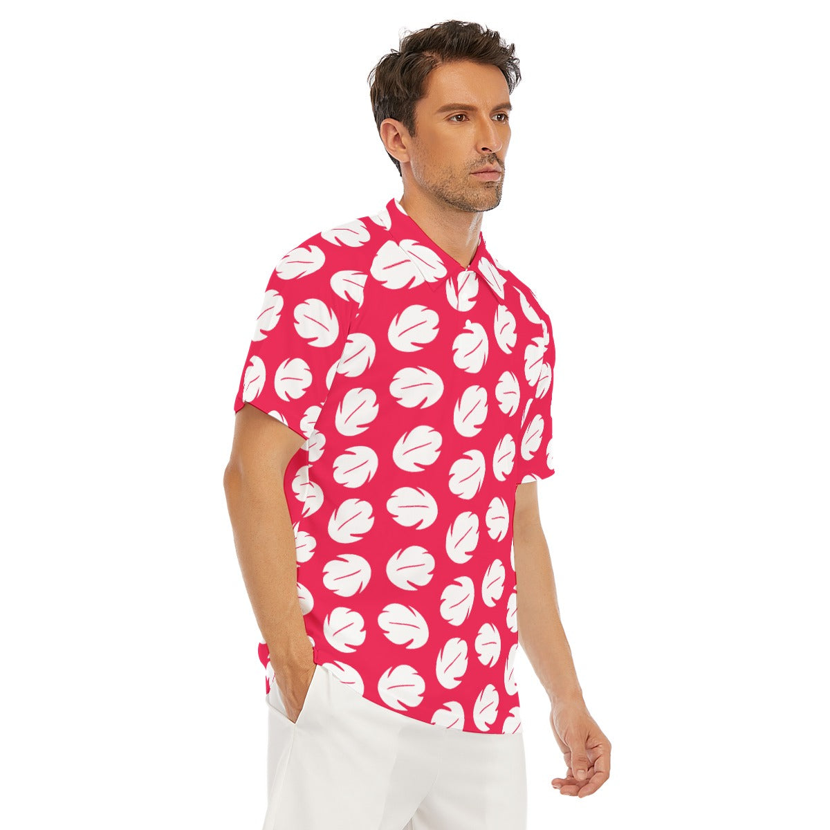 Island Leaf Print - Men's Polo Shirt