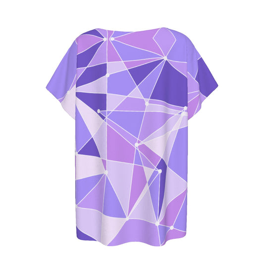 Geometric Purple Wall - Women’s Relaxed Fit Scoop Tee