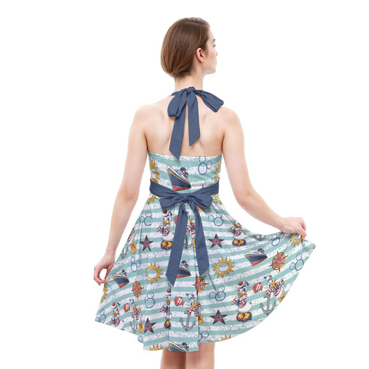 Sailor Duo on Deckaisy - Women's Halter Vintage Pocket Dress