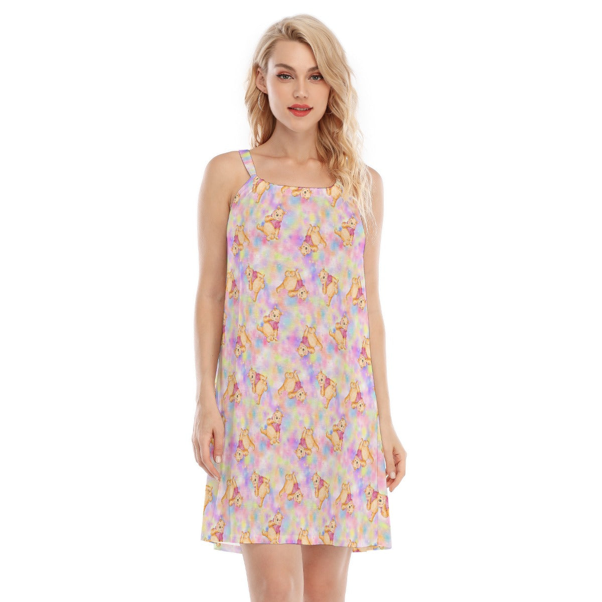 Watercolor Honey Bear - Women’s Adjustable Sundress