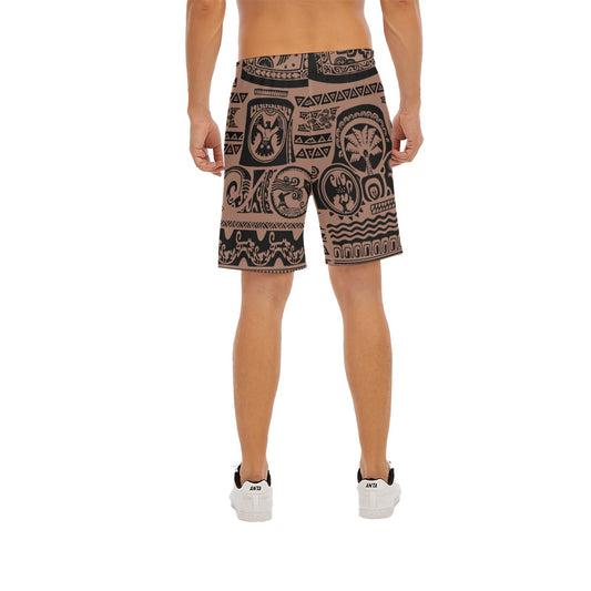 Polynesian Tattoo Motifs - Men’s Pocket Beach Shorts