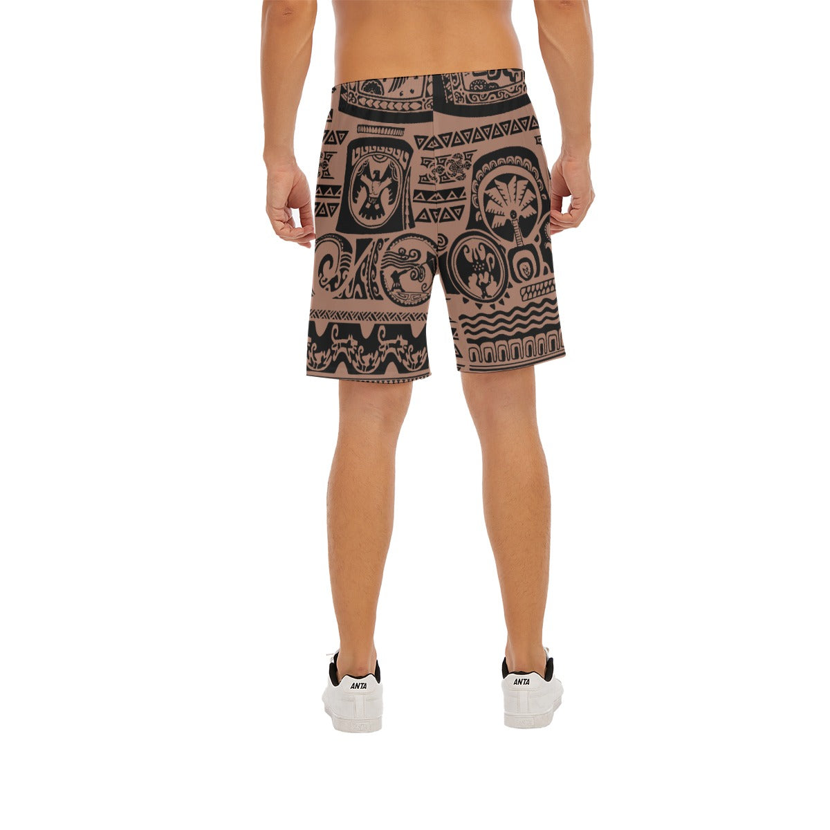 Polynesian Tattoo Motifs - Men’s Pocket Beach Shorts