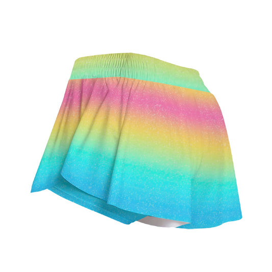 Rainbow Ombre - Women's Flowy Pocket Shorts