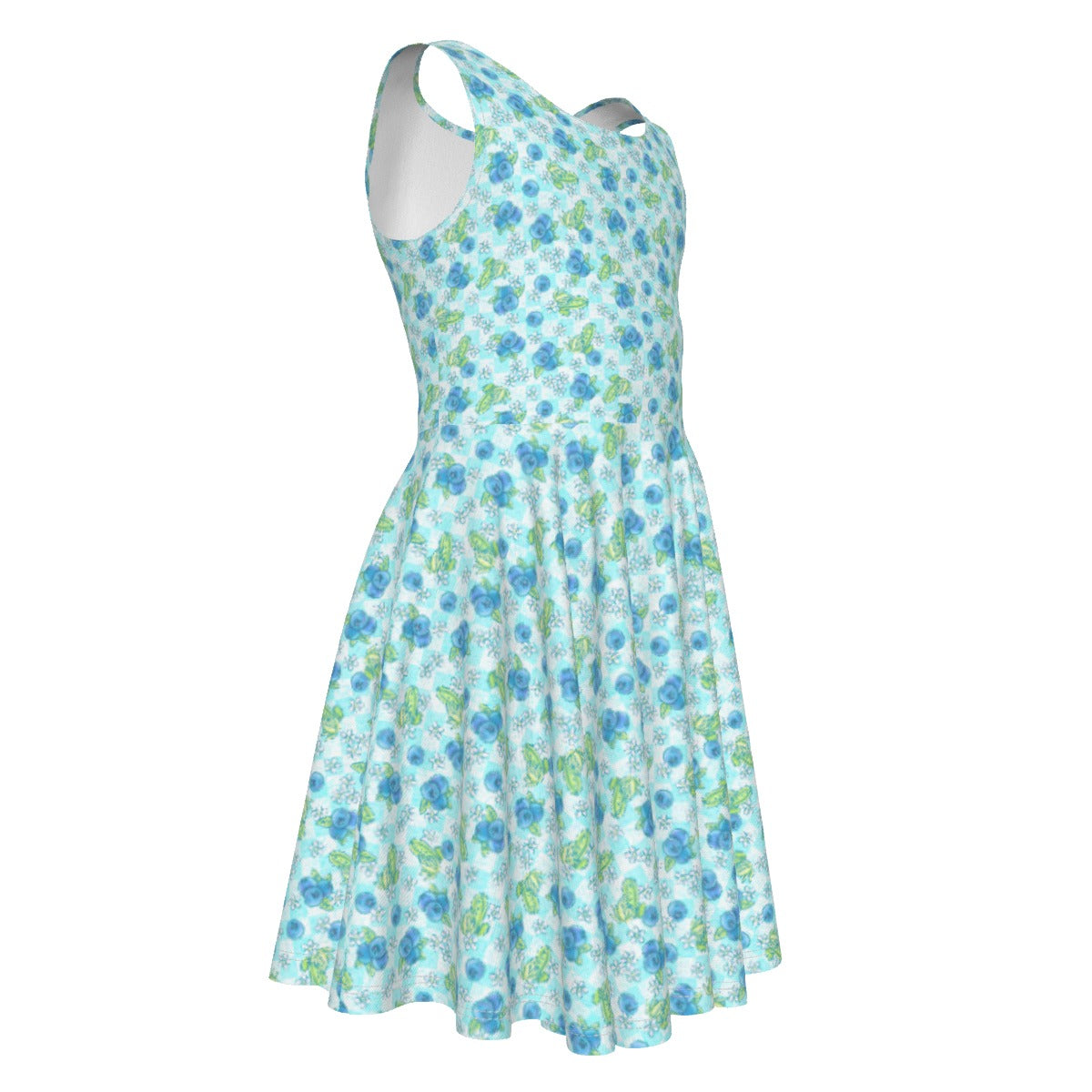 Summer Fruits - Blueberry - Kid's Sleeveless Skater Dress