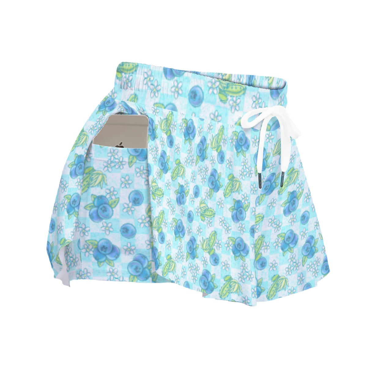 Summer Fruits - Blueberry - Women's Flowy Pocket Shorts