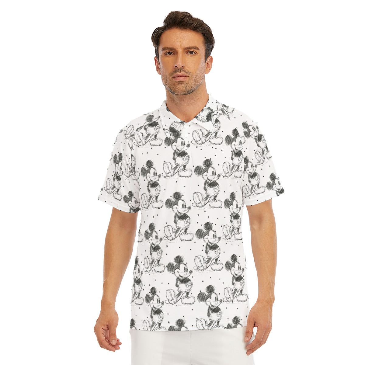 Sketch of Classic Mouse - Men's Polo Shirt