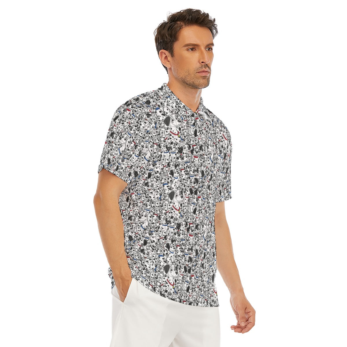 Sketchy Spotted Puppies - Men's Polo Shirt