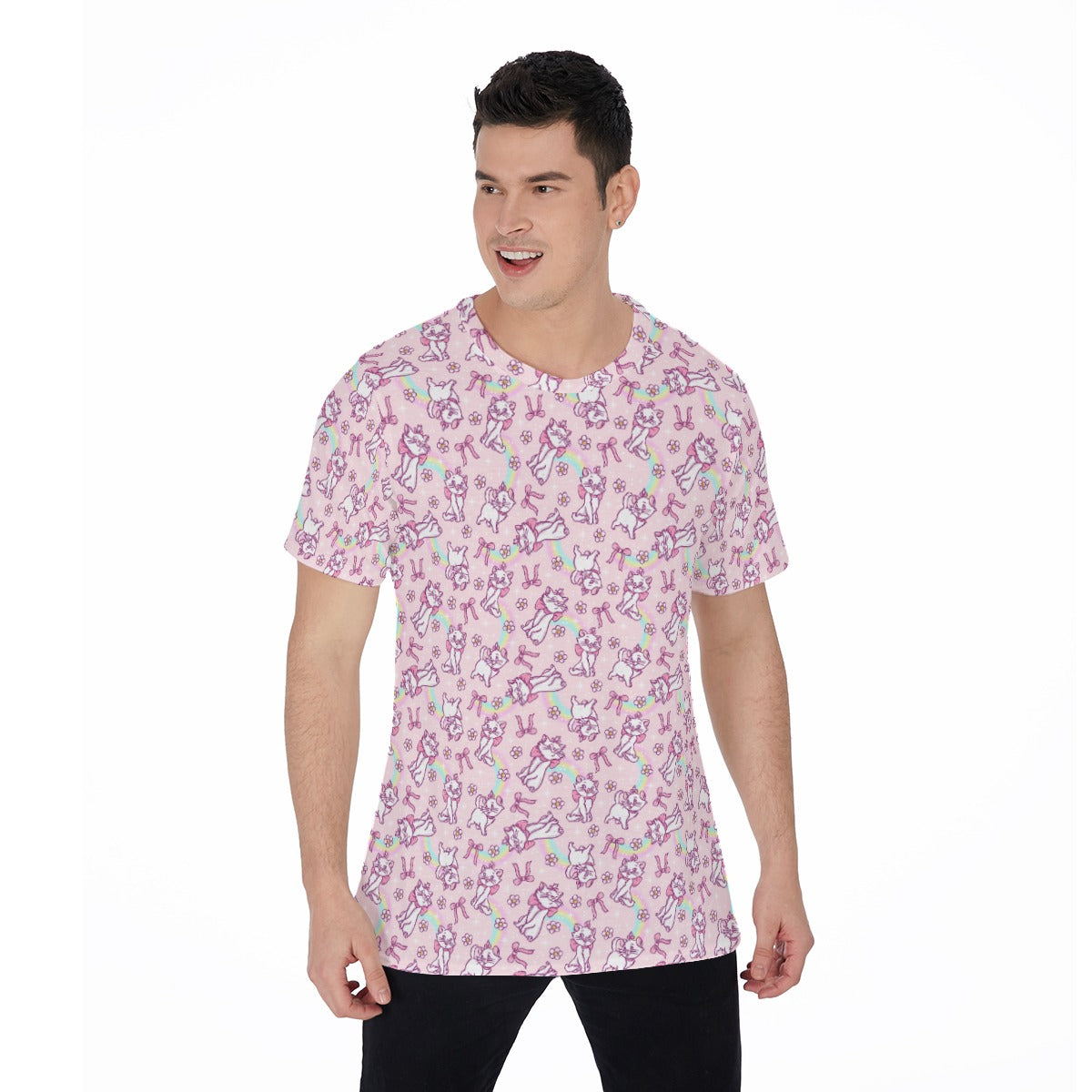 Rainbow Bow Kitty - Men's Short Sleeve T-Shirt
