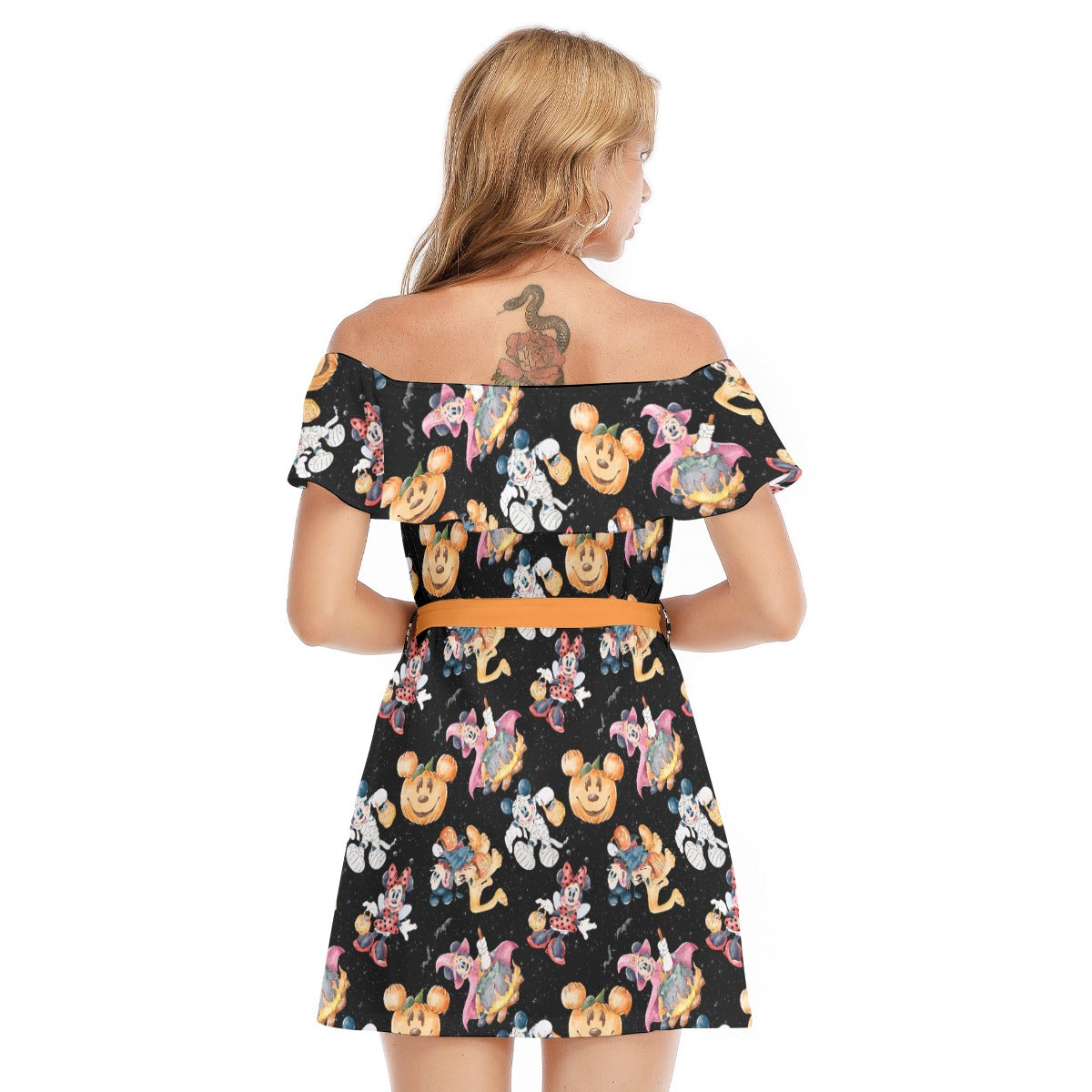 Mouse Friends Halloween Costumes - Women's Off-shoulder Ruffle Dress