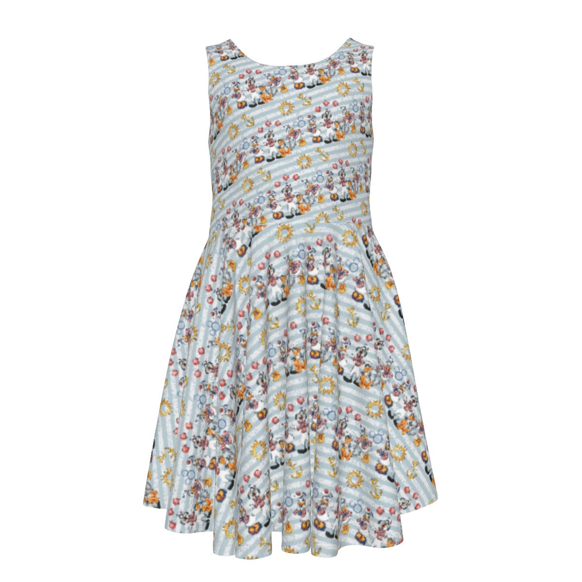 Set Sail with the Crewends - Kid's Sleeveless Skater Dress