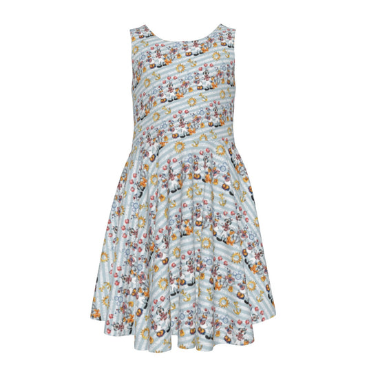 Set Sail with the Crewends - Kid's Sleeveless Skater Dress