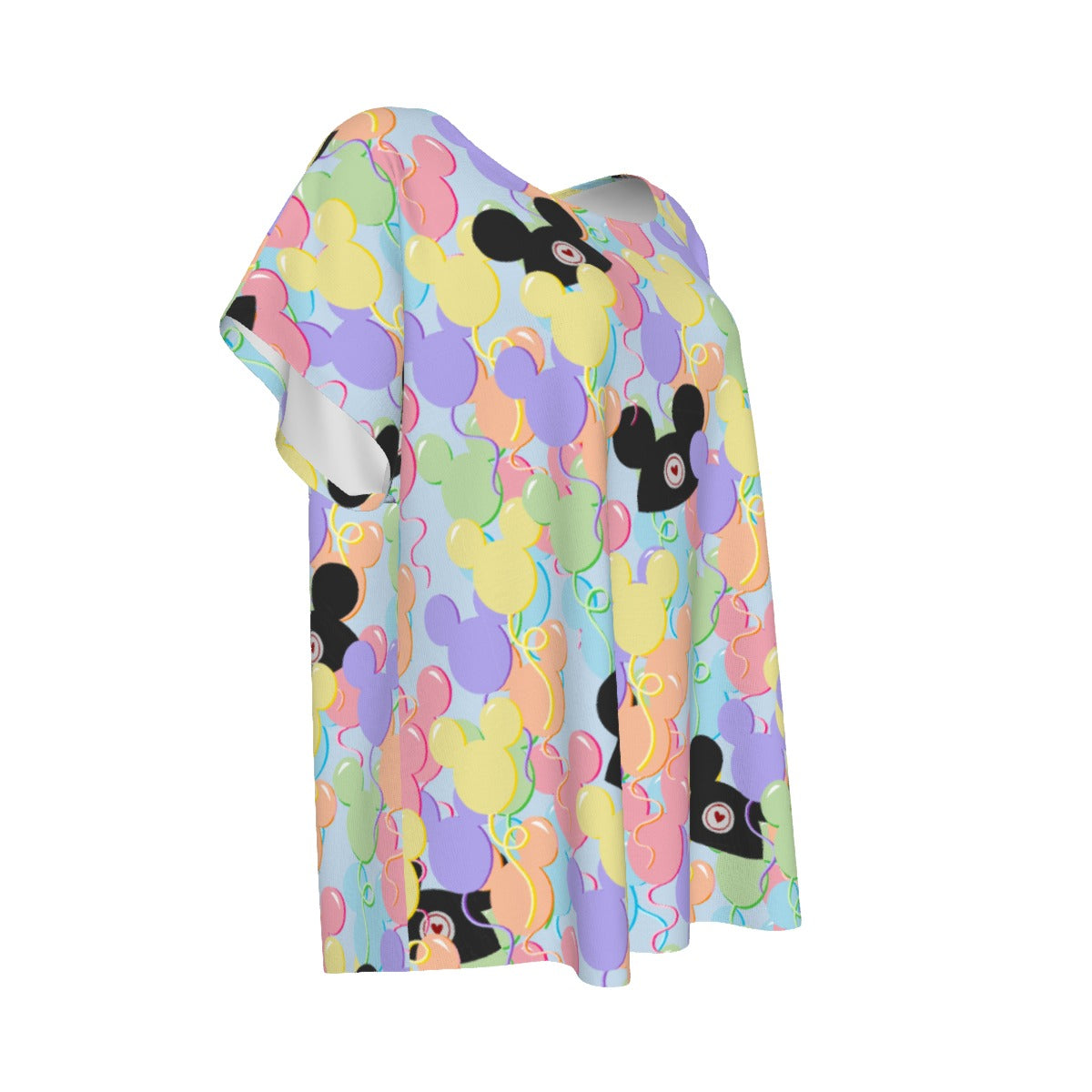 Pastel Mouse Ear Balloons - Women’s Relaxed Fit Scoop Tee