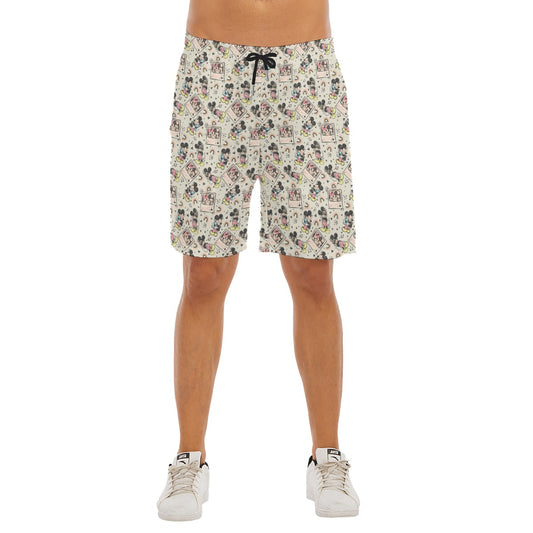 Retro Camera Mouse - Men’s Pocket Beach Shorts