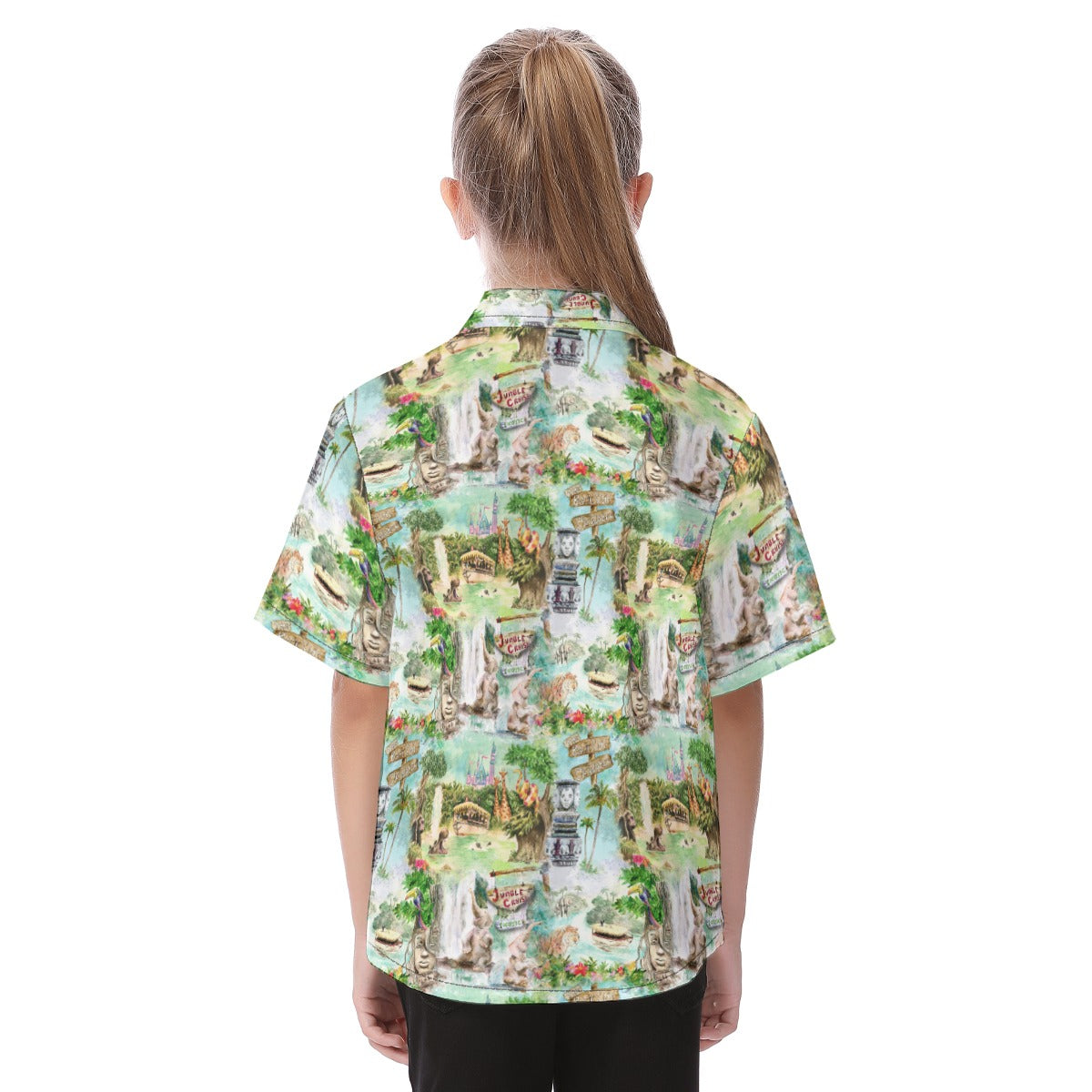 Jungle River Cruise - Kid's Hawaiian Button Up Shirt