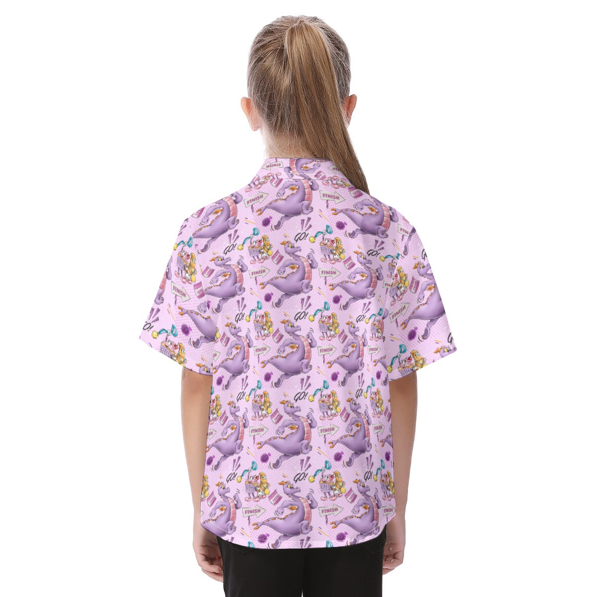 Figment Race Day Dash - Kid's Hawaiian Button Up Shirt