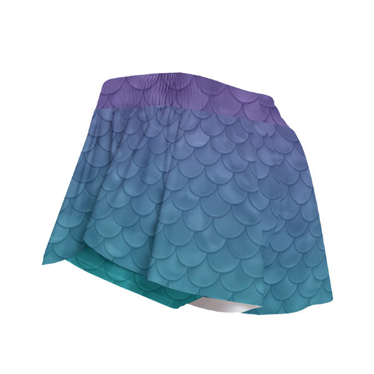 Dreamy Mermaid Scales - Women's Flowy Pocket Shorts