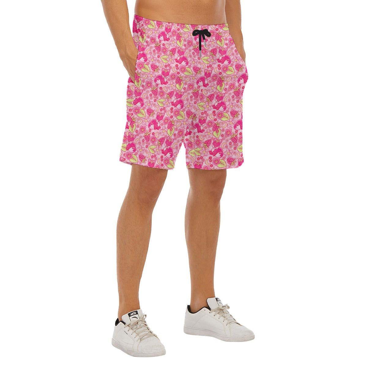 Fruitimals - Raspberry Foxes - Men’s Pocket Beach Shorts