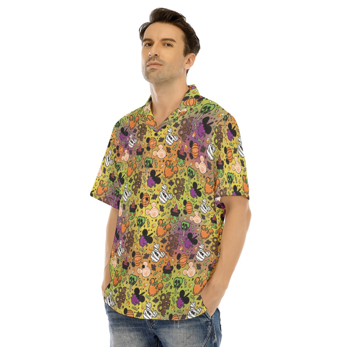 Monster Snacks Treats - Men's Hawaiian Button Up Shirt