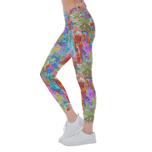 Element City Scene Collage - Women's Yoga Leggings