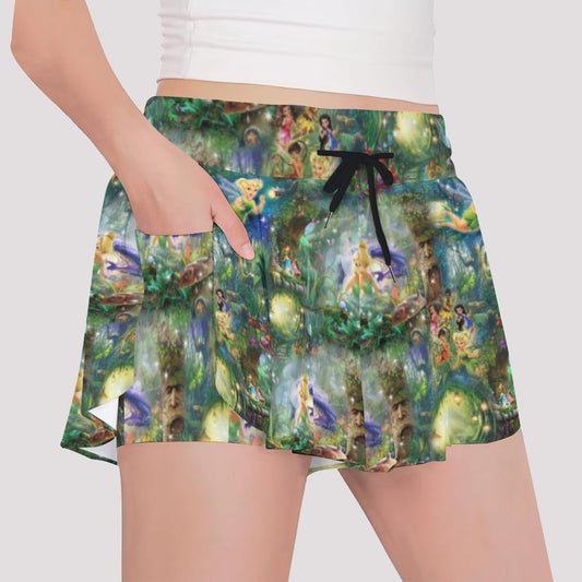 Pixie Fairy in Hollow - Girls’ Flowy Pocket Shorts
