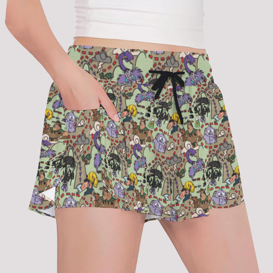 Emperor’s Chaotic Groove - Girls’ Flowy Pocket Shorts