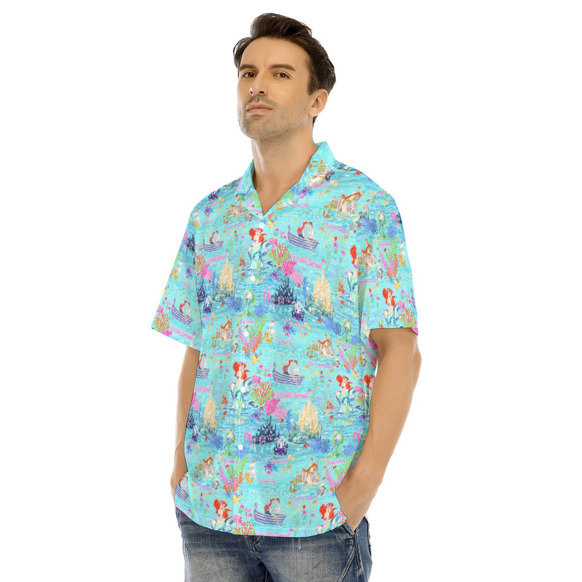 Ocean Wonderland Dreams - Men's Hawaiian Button Up Shirt