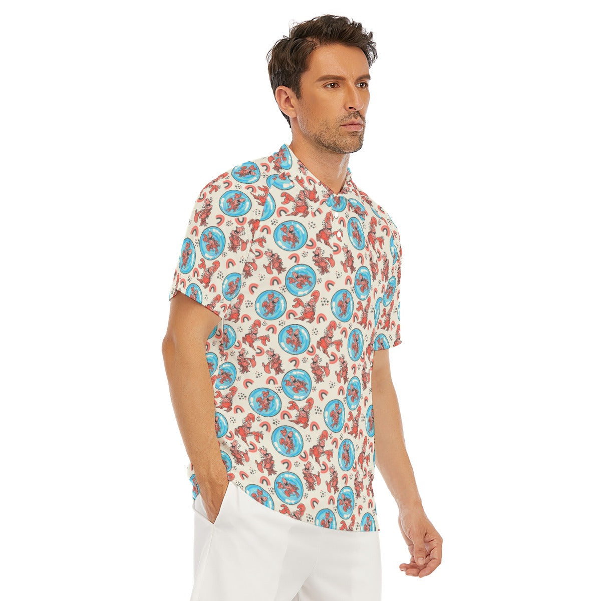 Joyful Crab by the Sea - Men's Polo Shirt