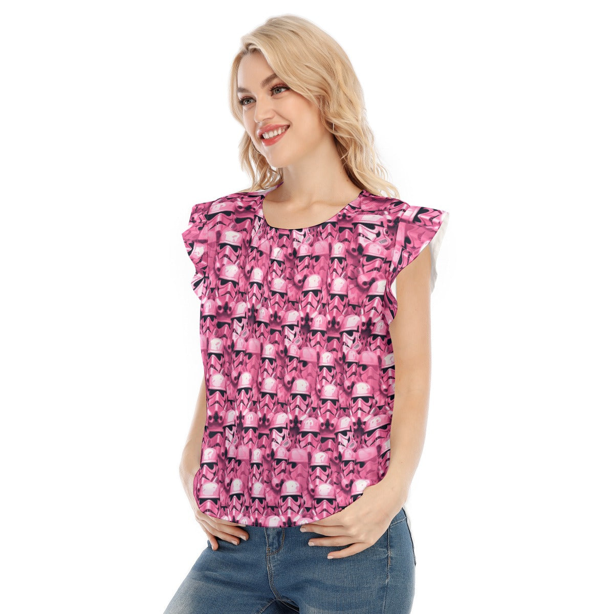 Pink Helmet Battalion - Women’s Flutter Sleeve Top