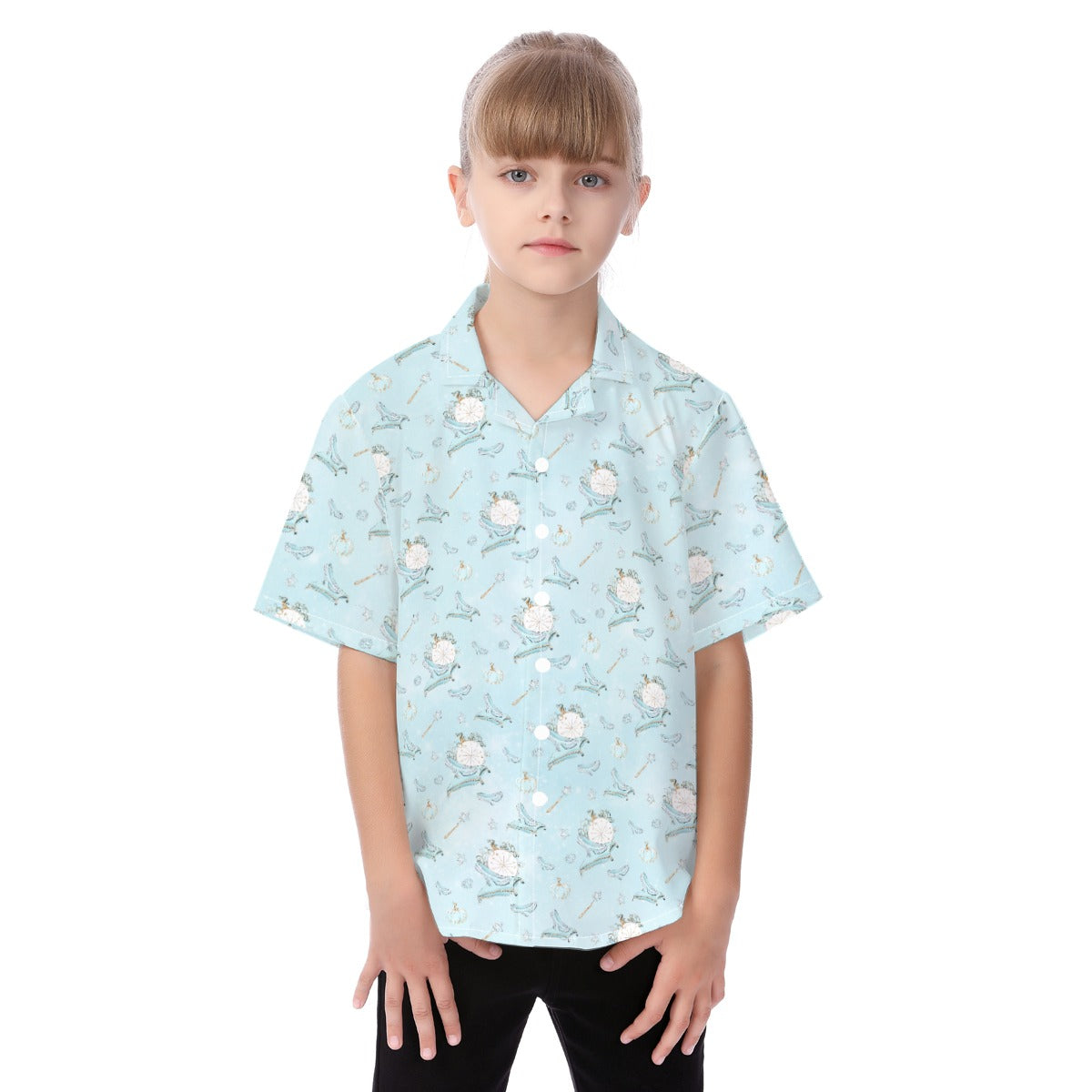 Enchanted Glass Slipper - Kid's Hawaiian Button Up Shirt