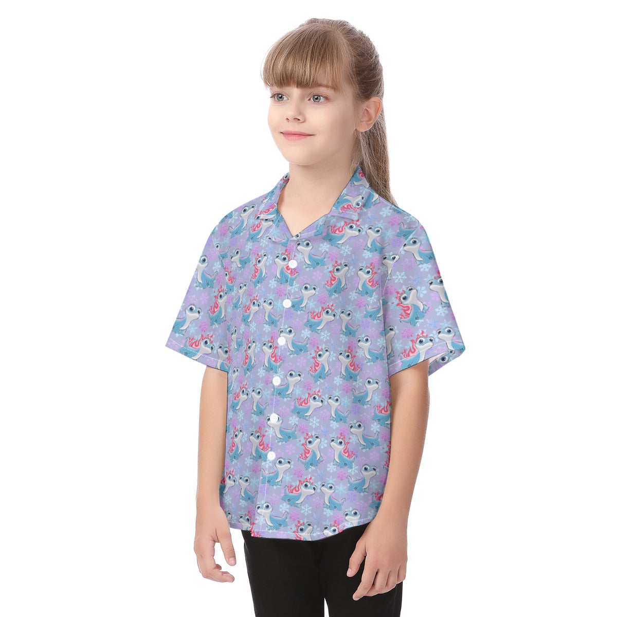 Bruni the Fire Spirit - Kid's Hawaiian Button Up Shirt
