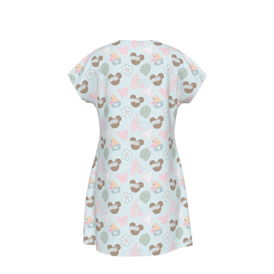 Pastel Island Treats - Women's T-Shirt Dress