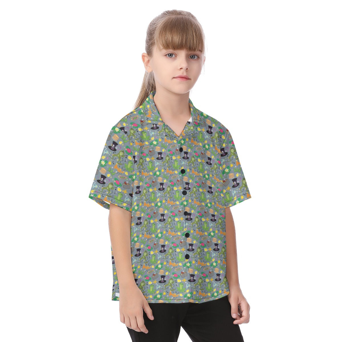 Bayou Princess Icons - Kid's Hawaiian Button Up Shirt