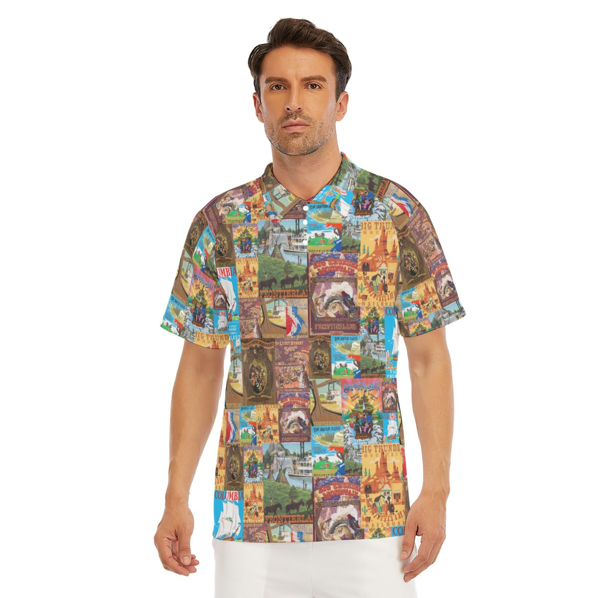 Vintage Frontier Ride Posters - Men's Polo Shirt