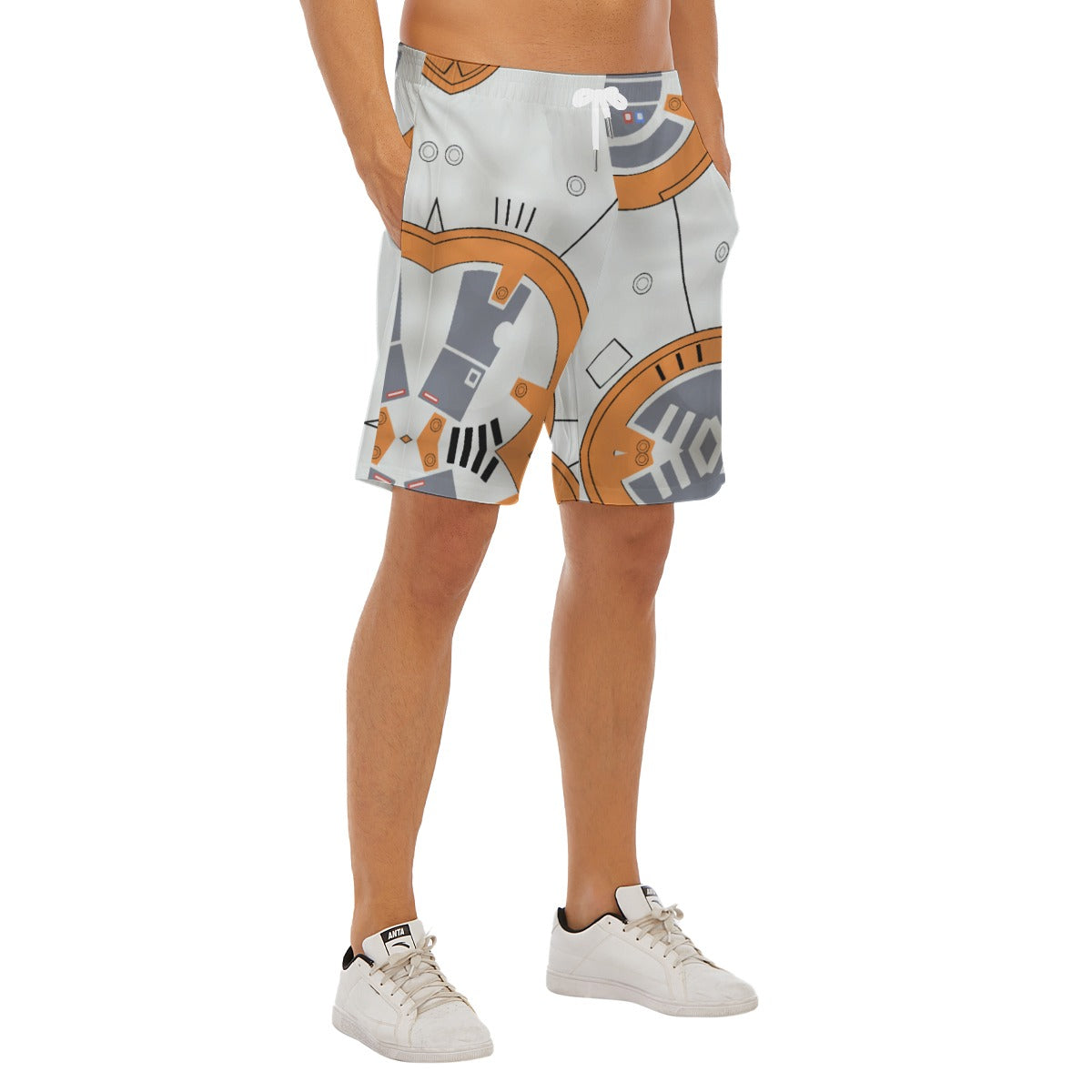 Little Round Droid - Men’s Pocket Beach Shorts