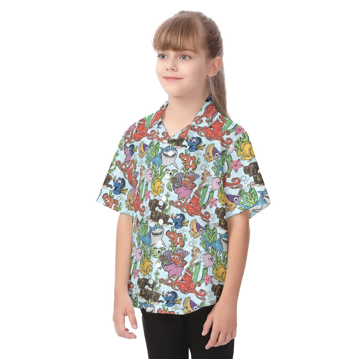 Fish Are Friends Reef - Kid's Hawaiian Button Up Shirt