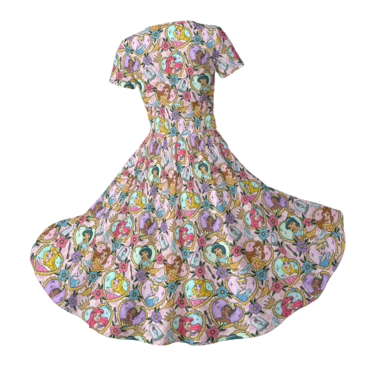 Tattoo Hearts Royal Icons - Women's V-Neck Ruched Midi Dress