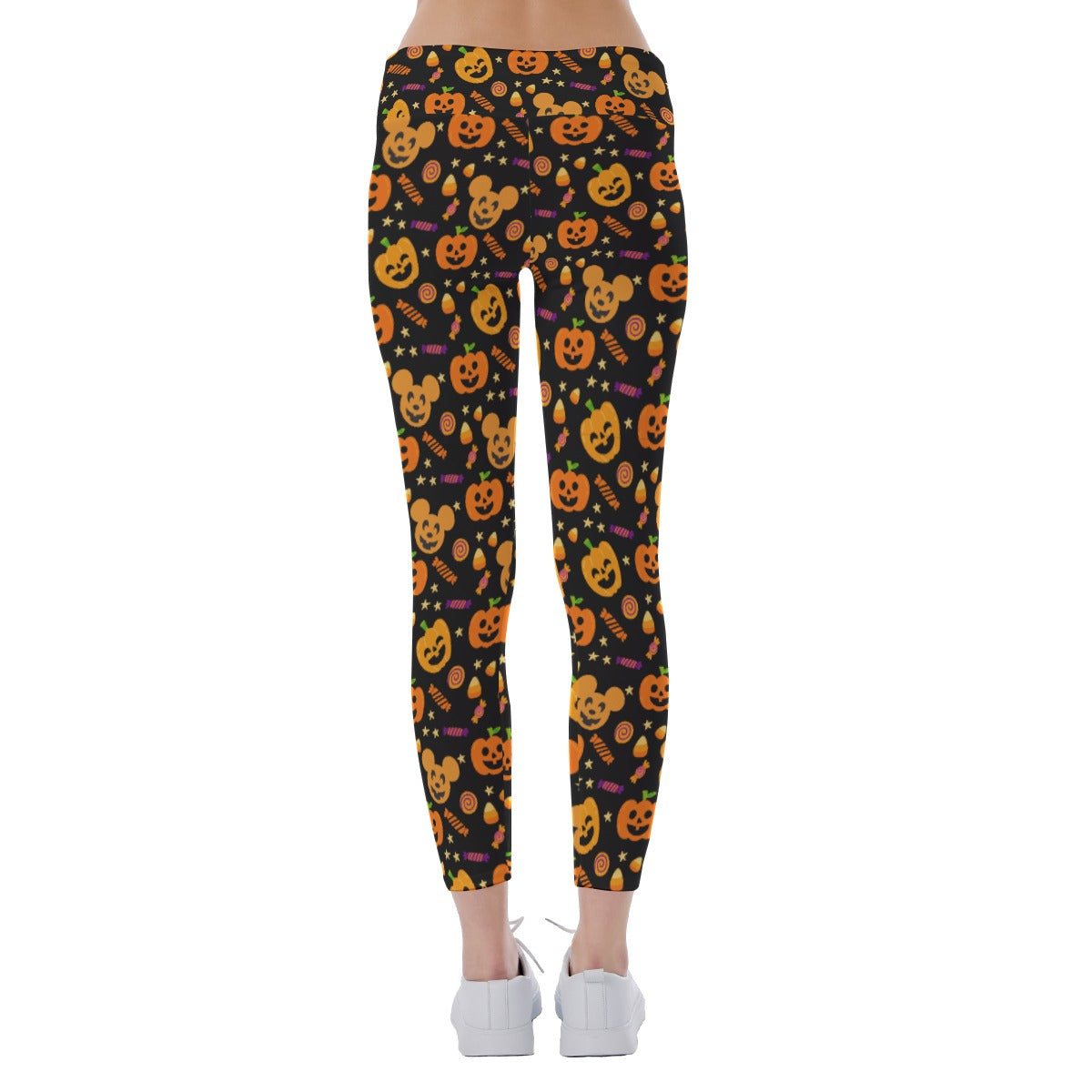 Cheerful Pumpkin Mouse Halloween - Women's Yoga Leggings