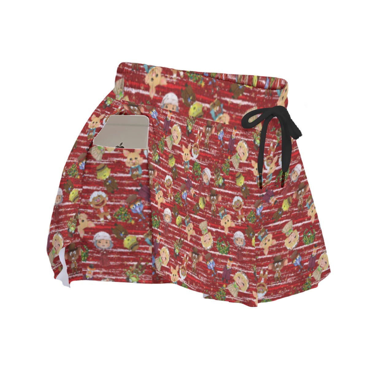 A Very Festive Puppet Christmas - Women's Flowy Pocket Shorts