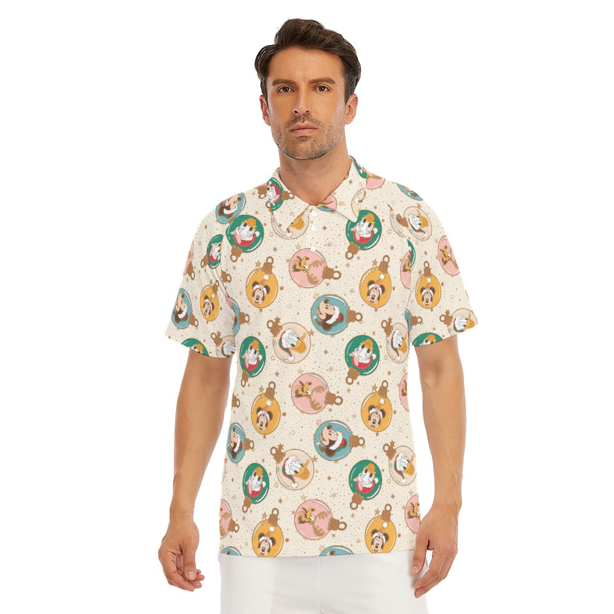 Golden Holiday Baubles - Men's Polo Shirt