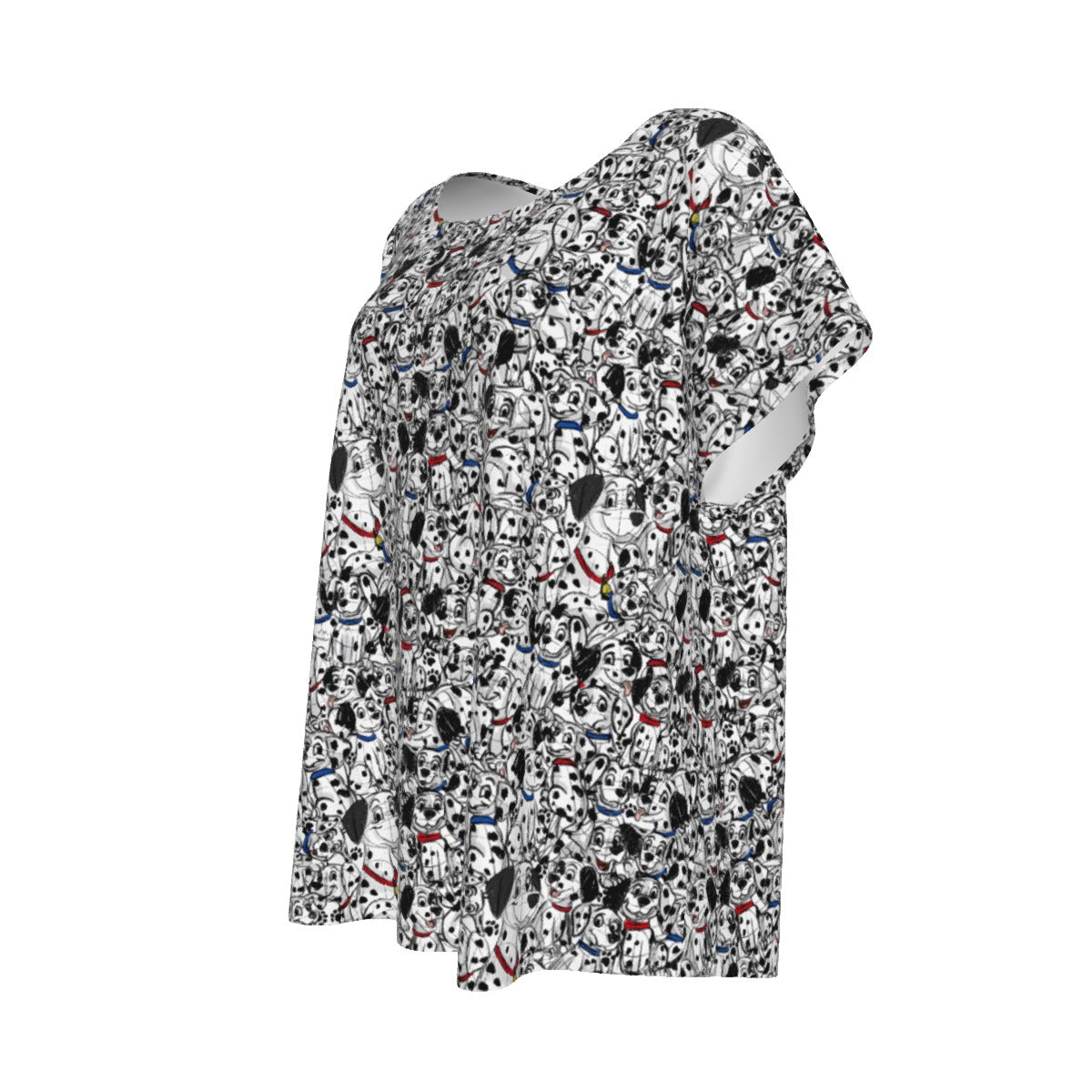 Sketchy Spotted Puppies - Women’s Relaxed Fit Scoop Tee