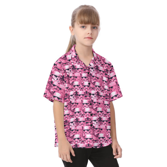 Pink Helmet Battalion - Kid's Hawaiian Button Up Shirt