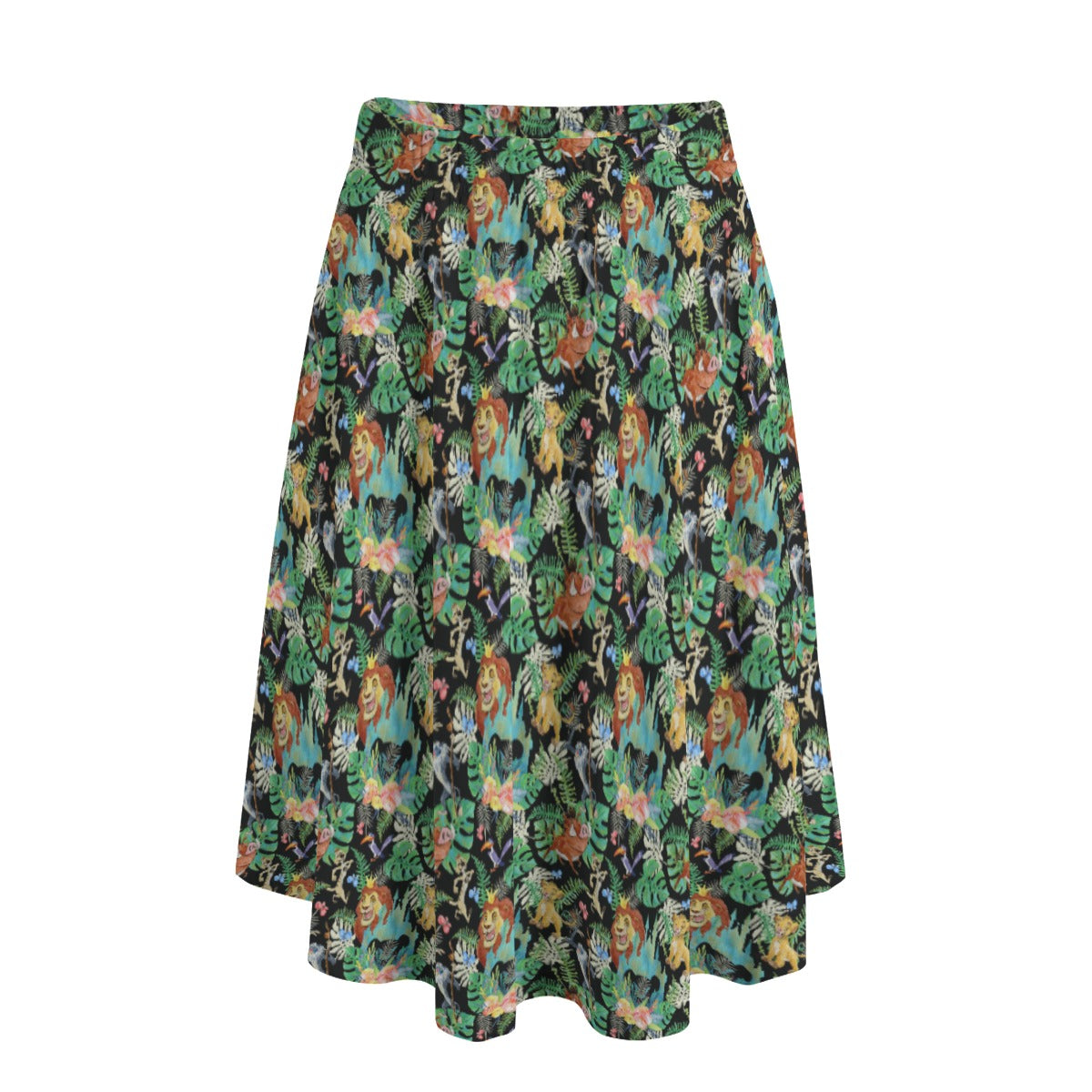 Watercolor Jungle Pride - Women’s Pocket Midi Skirt
