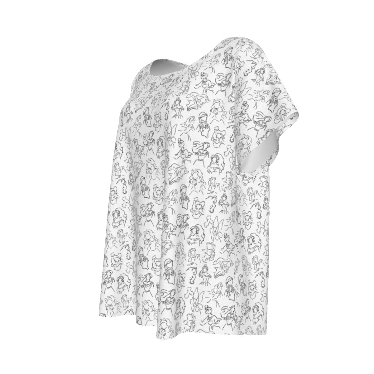 Monochrome Royal Silhouettes - Women’s Relaxed Fit Scoop Tee