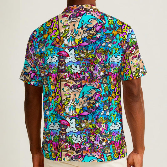 Island Beach Bash - Men’s Cotton-Rich Button Up Shirt