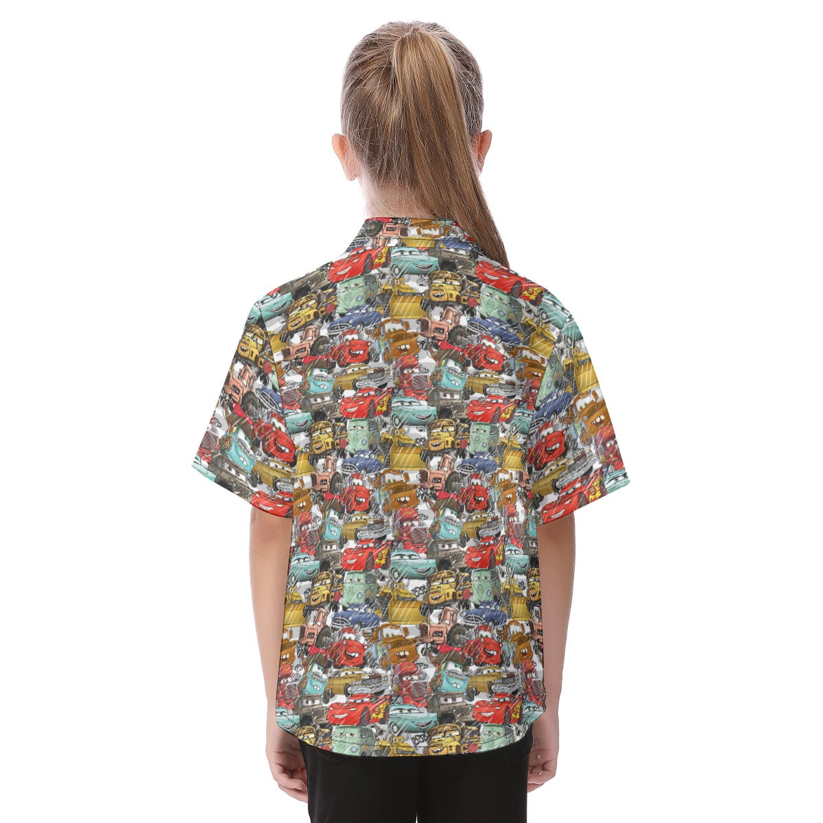 Racing Legends Sketch - Kid's Hawaiian Button Up Shirt