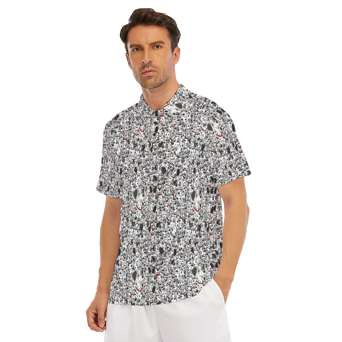 Sketchy Spotted Puppies - Men's Polo Shirt