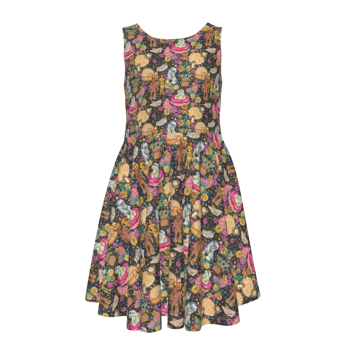 Tropical Space Squad - Kid's Sleeveless Skater Dress
